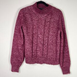 Banana Republic 2021 Cable Knit Mock Neck Sweater Women's Size Medium